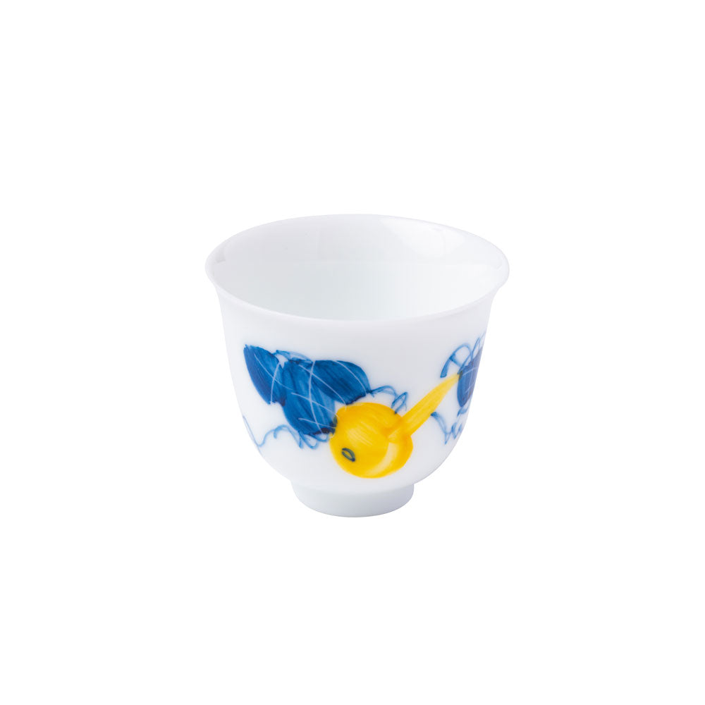 Tulip Shaped Teacup with Golden Gourd - • Teaware House