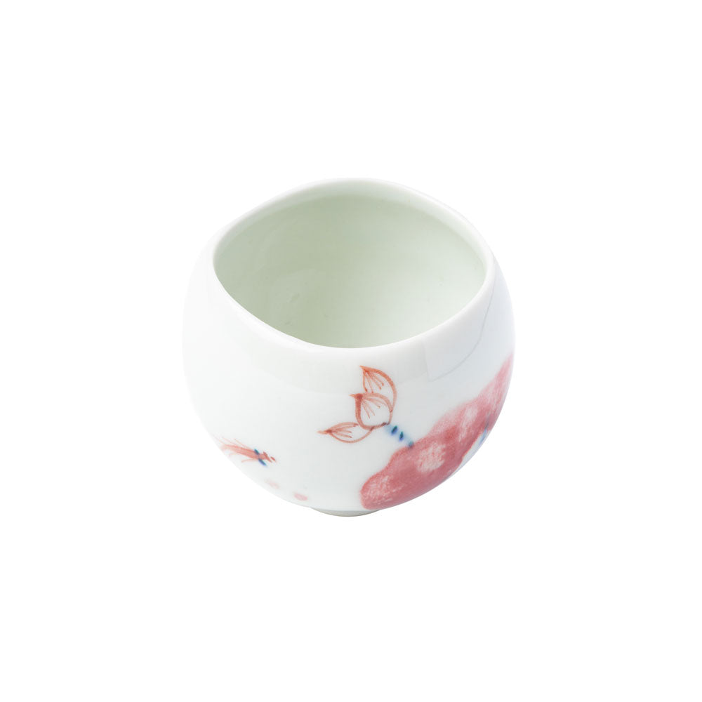 Egg Shaped Teacup with Lotus Buds - • Teaware House