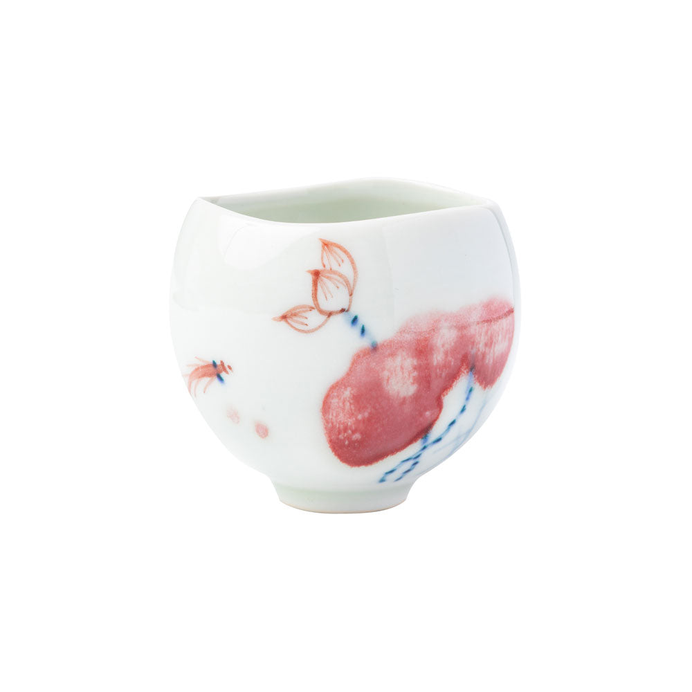 Egg Shaped Teacup with Lotus Buds - • Teaware House