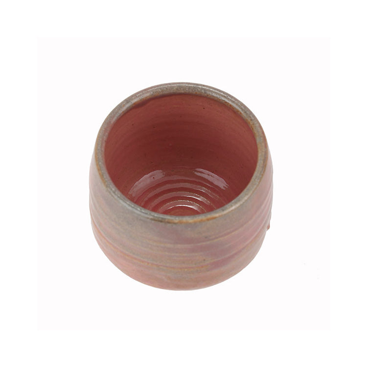 Artisan Handmade Rosy Red Glaze Cylindrical Teacup -  • Teaware House
