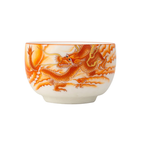 Flying Dragon White Ruyao Goblet Teacup -  • Teaware House