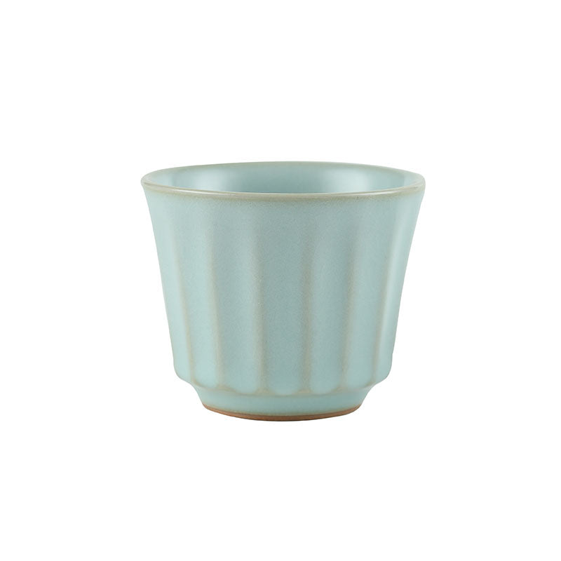 Classic  Green Ruyao Vertical Lines Teacup -  • Teaware House
