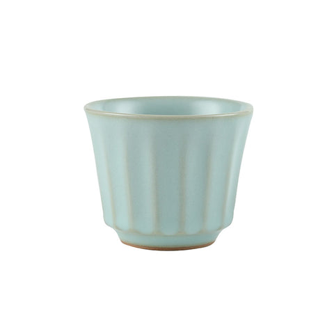 Classic  Green Ruyao Vertical Lines Teacup -  • Teaware House