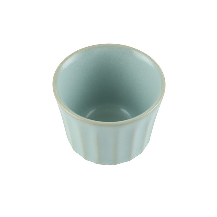 Classic  Green Ruyao Vertical Lines Teacup -  • Teaware House