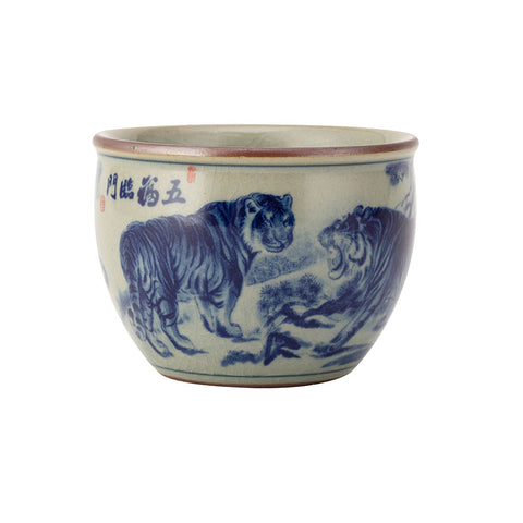 Old Style Qinghua Tiger Wide Mouth Teacup -  • Teaware House