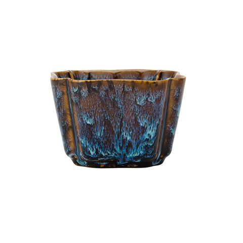 Waterfall Tetragon Blue Yaobian Teacup -  • Teaware House