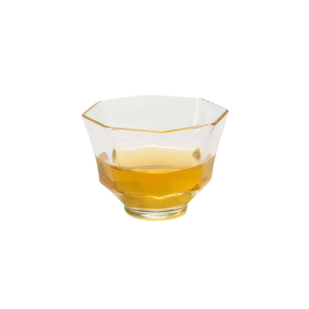 Octagonal Clear Glass Teacup - • Teaware House