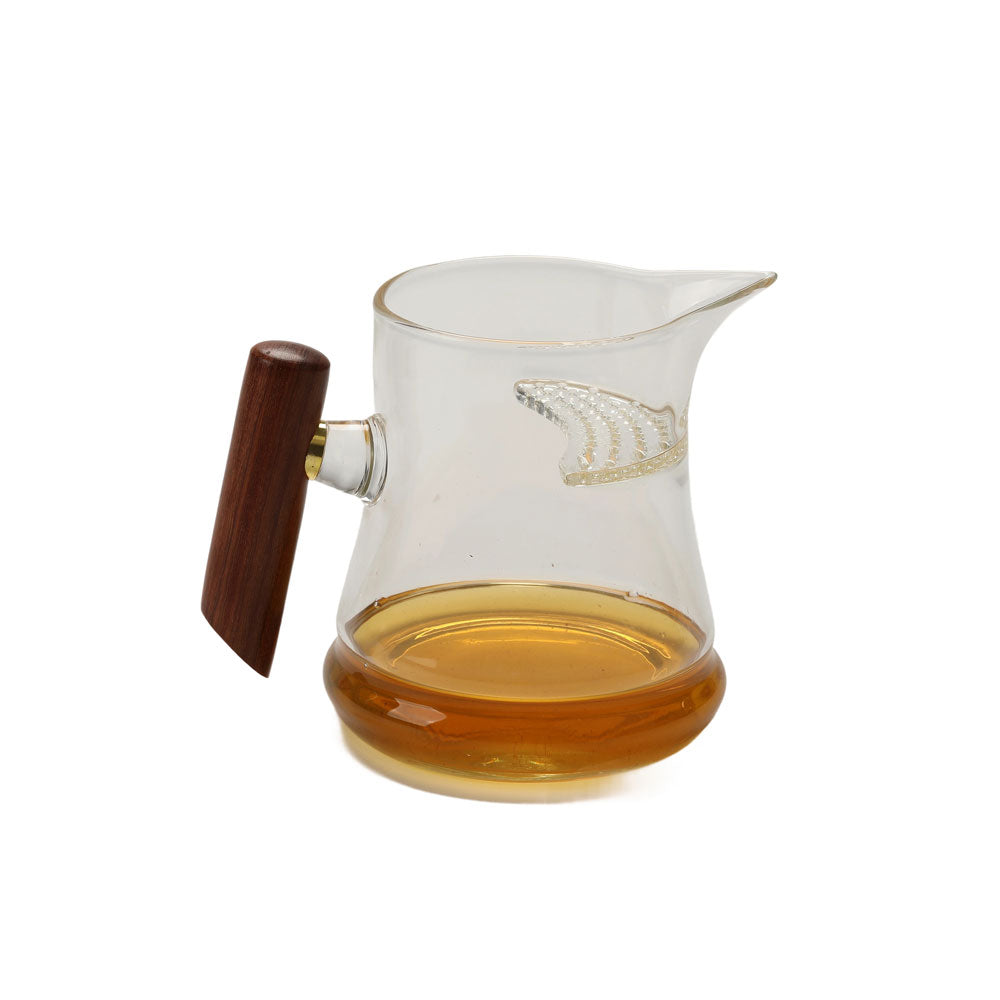 Wood Handled Glass Tea Pitcher - • Teaware House