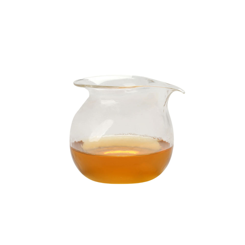 Dimpled Glass Pouch Form Tea Pitcher - • Teaware House