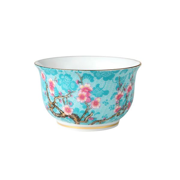 Turquoise Glaze Peach Blossom Wide Mouth Teacup -  • Teaware House