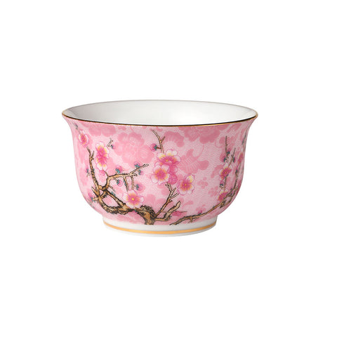 Pink Glaze Peach Blossom Wide Mouth Teacup -  • Teaware House