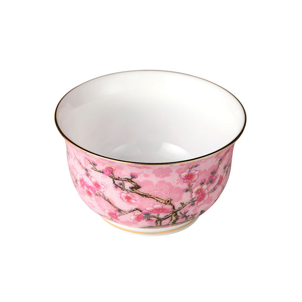 Pink Glaze Peach Blossom Wide Mouth Teacup -  • Teaware House