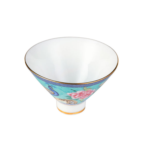 Turquoise Peacock and Flower Douli Teacup -  • Teaware House