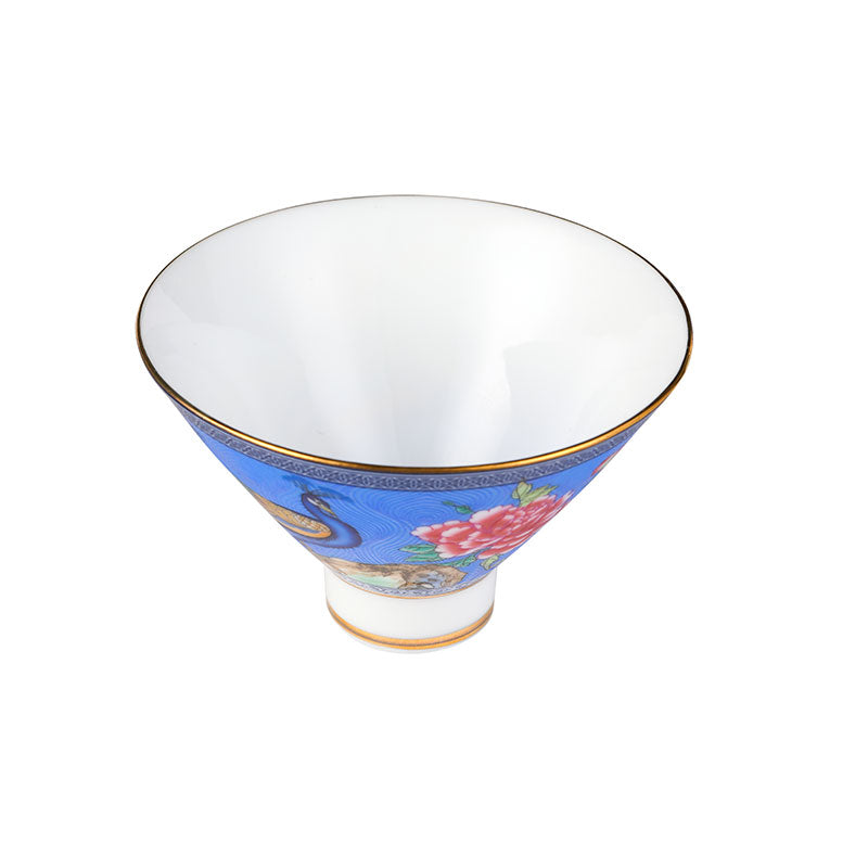 Indigo Peacock and Flower Douli Teacup -  • Teaware House