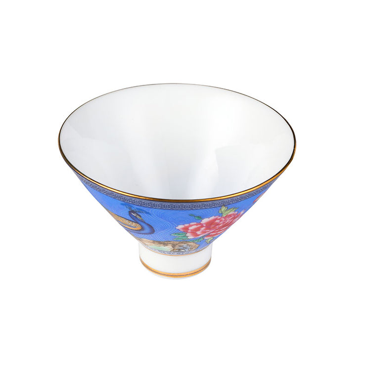 Indigo Peacock and Flower Douli Teacup -  • Teaware House