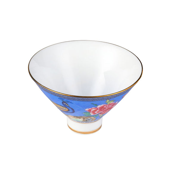 Indigo Peacock and Flower Douli Teacup -  • Teaware House