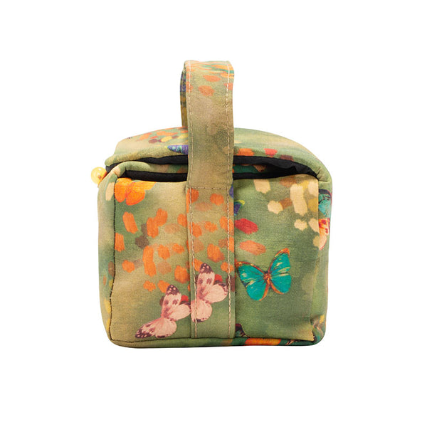 Quilted Cloth Teaware Bag- Jade Butterflies -  • Teaware House