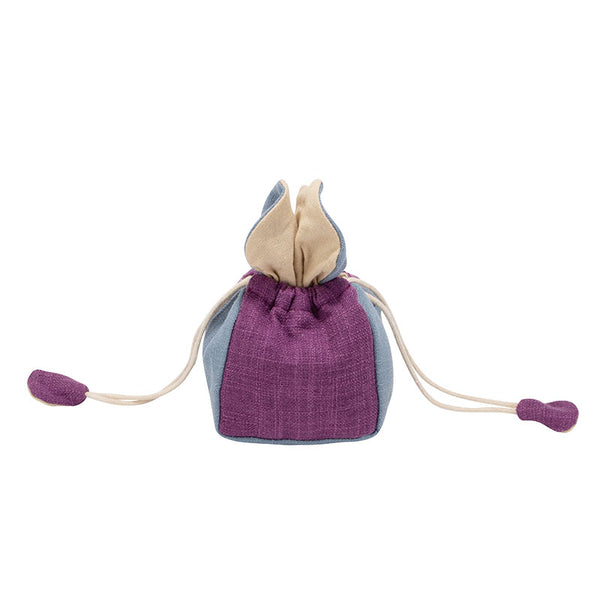 Rabbit Ear Canvas Cloth Teaware Bag-Sky Blue and Purple -  • Teaware House