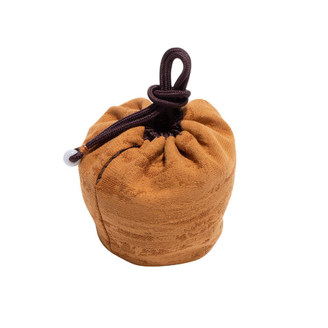 Drawstring Quilted Cloth Teaware Bag - Khaki -  • Teaware House
