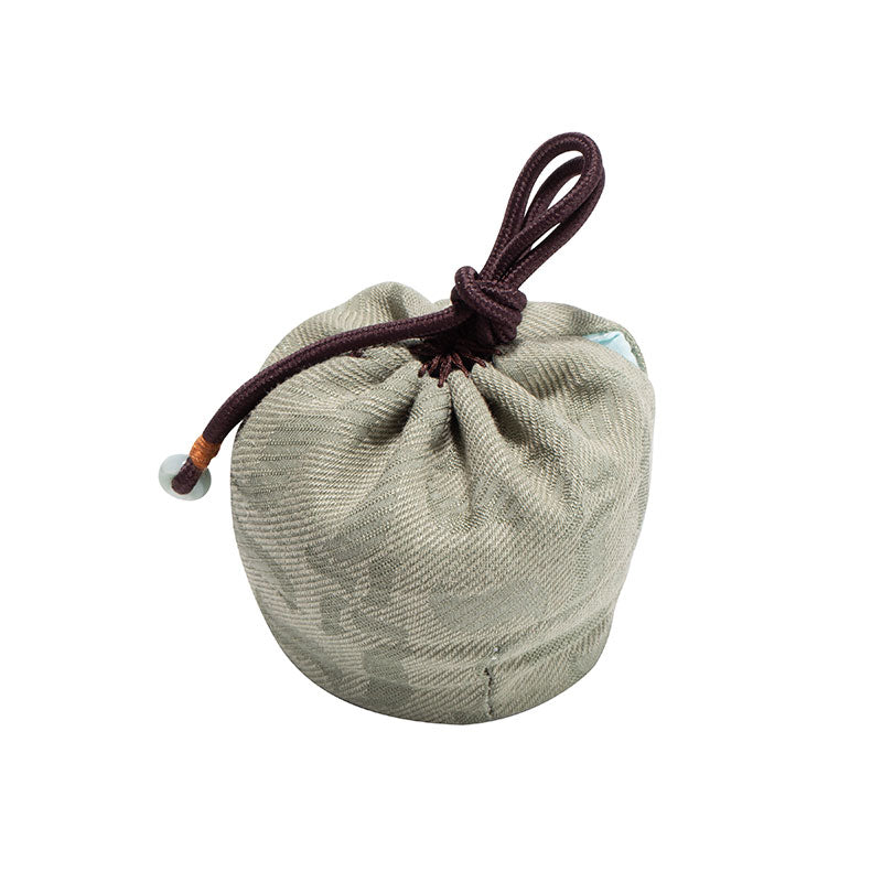 Drawstring Quilted Cloth Teaware Bag-Olive Green -  • Teaware House