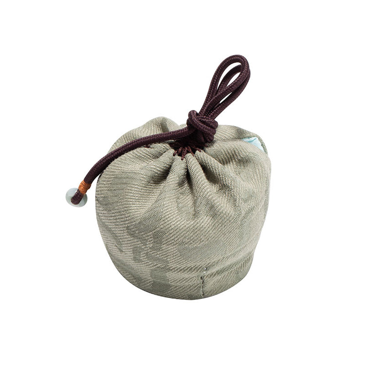 Drawstring Quilted Cloth Teaware Bag-Olive Green -  • Teaware House