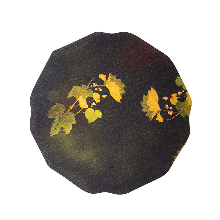 Teapot and Teacup Mat Set - Yellow Leaves on Shadow Green Cloth -  • Teaware House