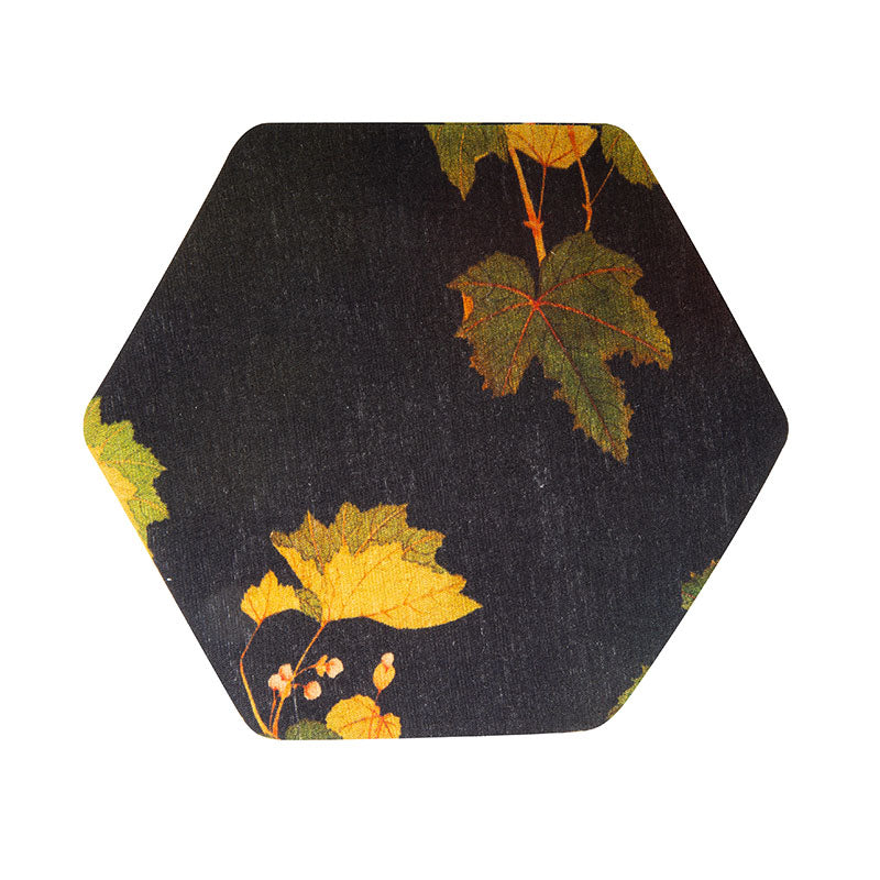 Teapot and Teacup Mat Set - Yellow Leaves on Shadow Green Cloth -  • Teaware House