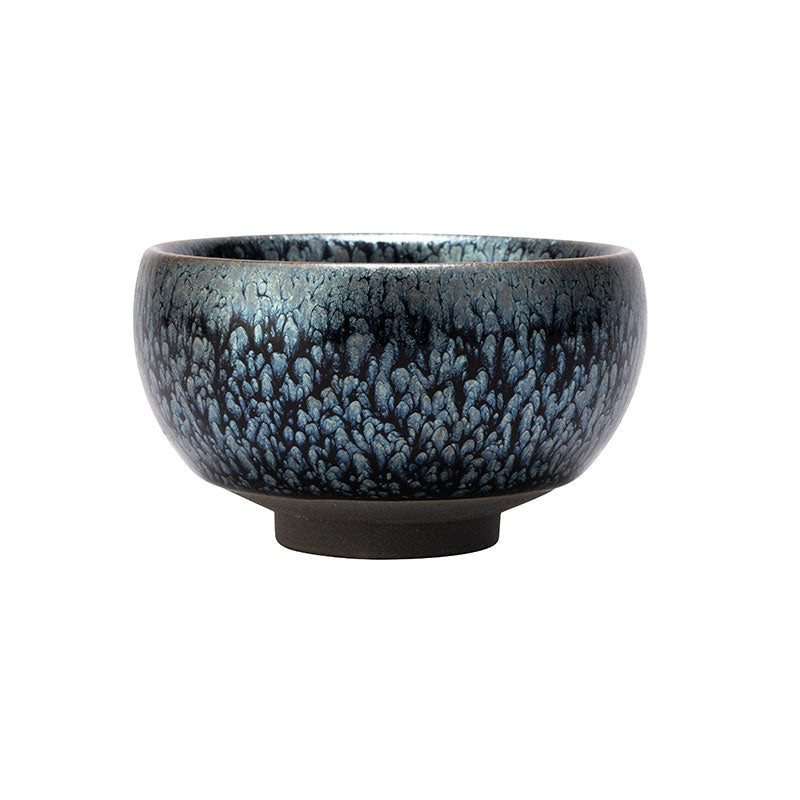 Blue Snowflakes Jianzhan Curved Goblet Teacup -  • Teaware House