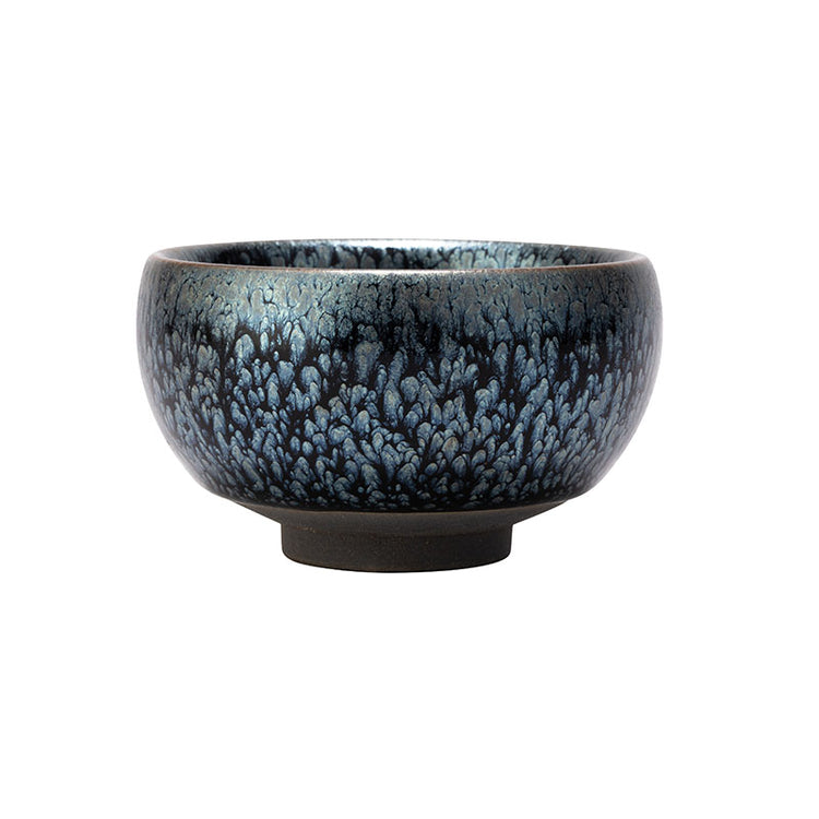 Blue Snowflakes Jianzhan Curved Goblet Teacup -  • Teaware House