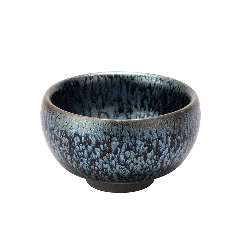 Blue Snowflakes Jianzhan Curved Goblet Teacup -  • Teaware House