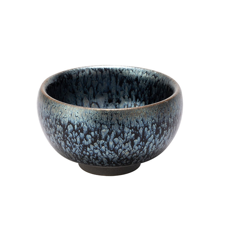 Blue Snowflakes Jianzhan Curved Goblet Teacup -  • Teaware House
