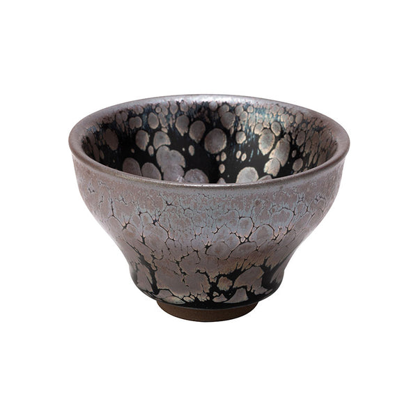 Silver and Black Peacock Jianzhan Bell Teacup -  • Teaware House