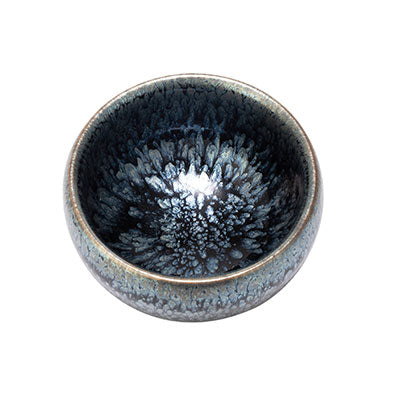 Blue Snowflakes Jianzhan Curved Goblet Teacup -  • Teaware House