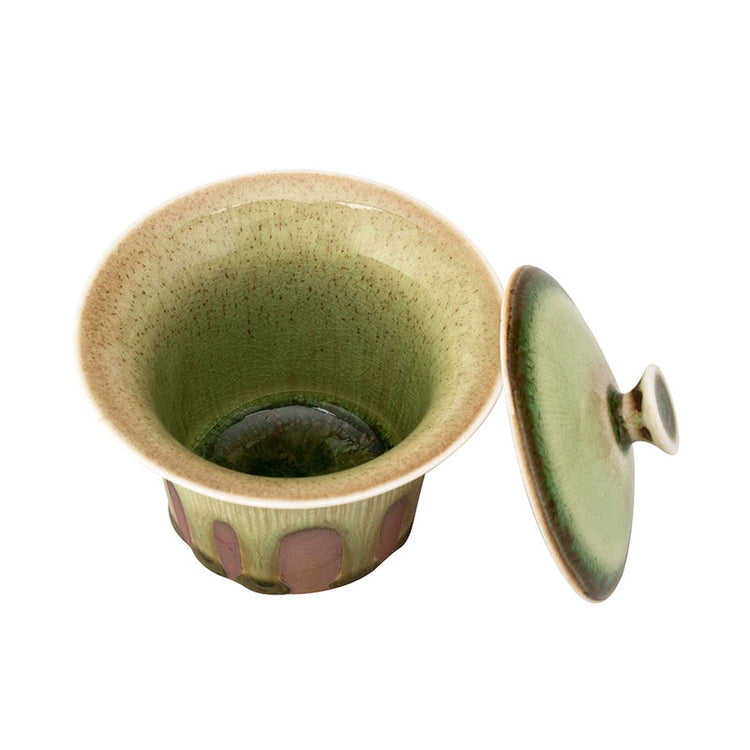 Moss Green Dripping Glaze Yao Bian Gaiwan -150ml -  • Teaware House