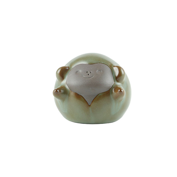 Green Ruyao Round Faced Monkey Teapet -  • Teaware House
