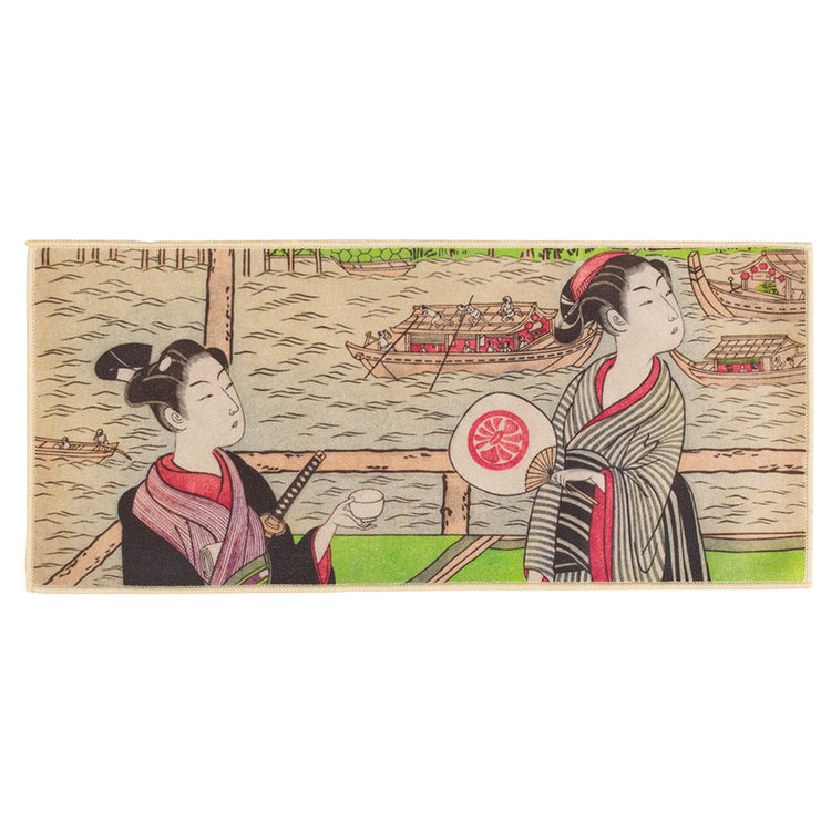 Tea Towel Japanese Painting - Tea and Whispers by Riverside -  • Teaware House