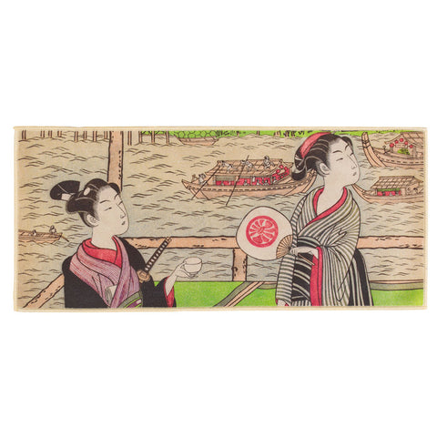Tea Towel Japanese Painting - Tea and Whispers by Riverside -  • Teaware House