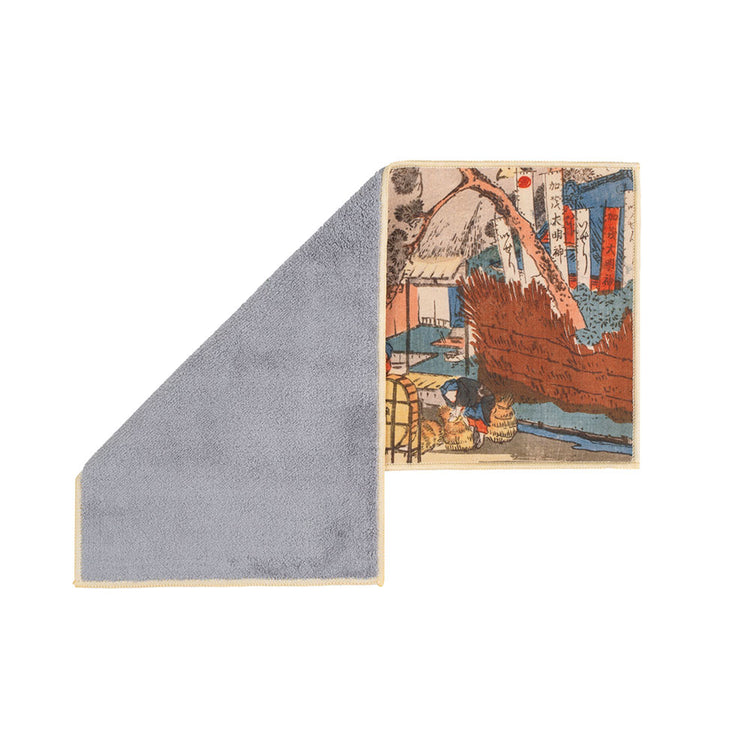 Tea Towel Japanese Painting - Travellers and the Tavern -  • Teaware House