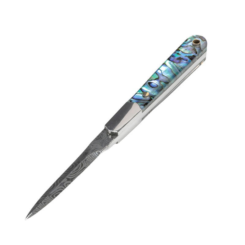 Blue Shell Damascus Steel Tea Knife - • Teaware House