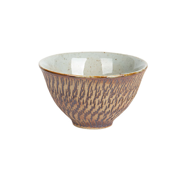 Archaic Style Teacup with Handmade Jimping Pattern - • Teaware House