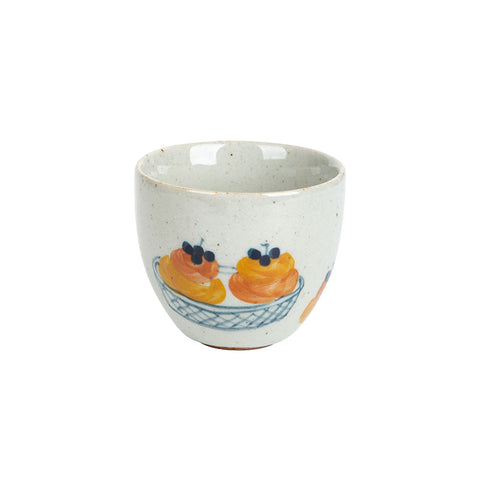 Rustic Persimmon Calligraphy Teacup -  • Teaware House