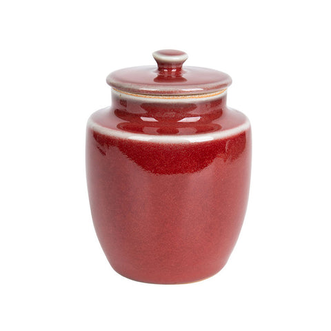 Red Jun Yao Porcelain Tea Jar -  • Teaware House