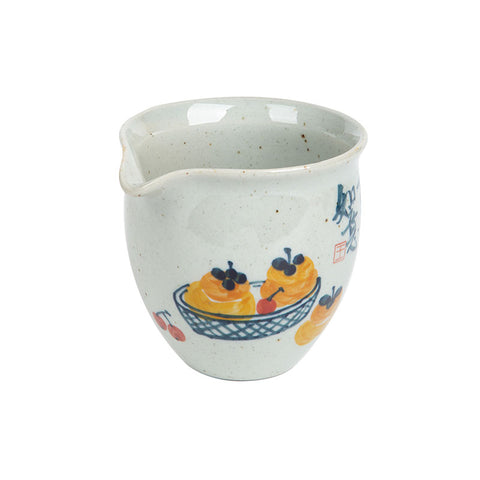 Rustic Persimmon Calligraphy Tea Pitcher -  • Teaware House