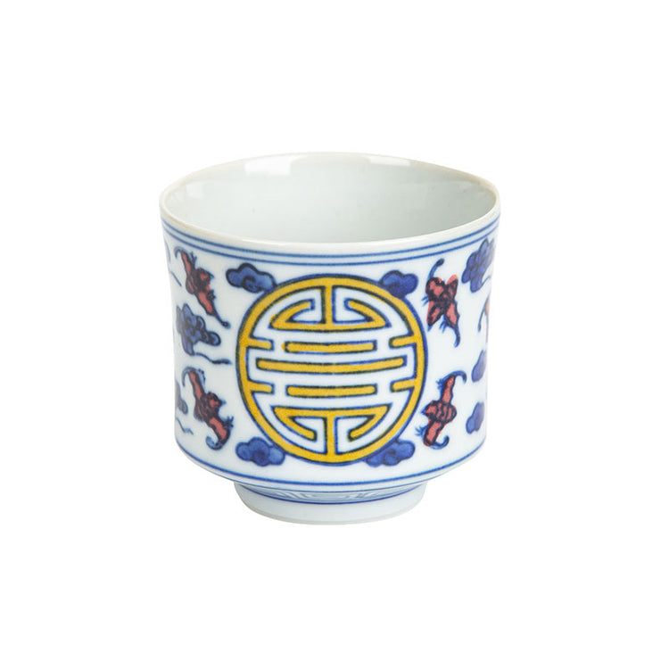 Bats and Clouds Qinghua Teacup -  • Teaware House