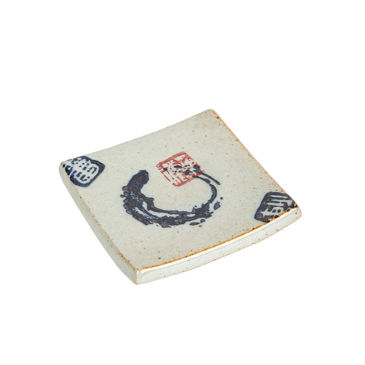 Ink and Wash Painting Rustic Square Coaster -  • Teaware House