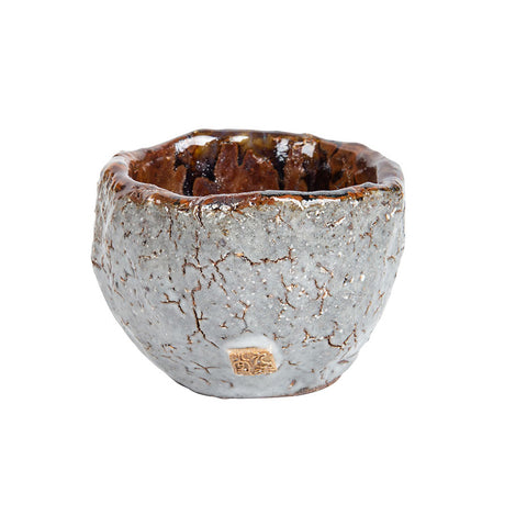 Wabi-sabi Style Handmade Woodfired Teacup-Grey -  • Teaware House