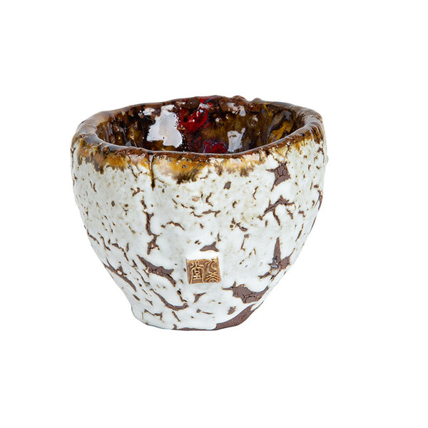 Wabi-sabi Style Handmade Woodfired Teacup-White -  • Teaware House