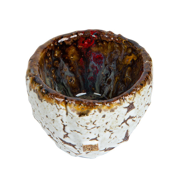 Wabi-sabi Style Handmade Woodfired Teacup-White -  • Teaware House