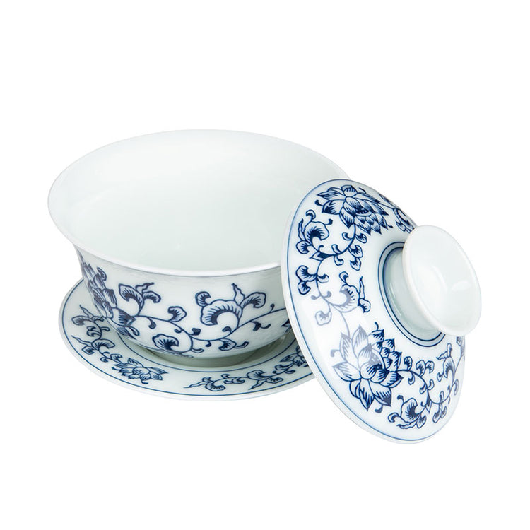 Simple Inked Lotus Porcelain Gaiwan 130ml -  • Teaware House