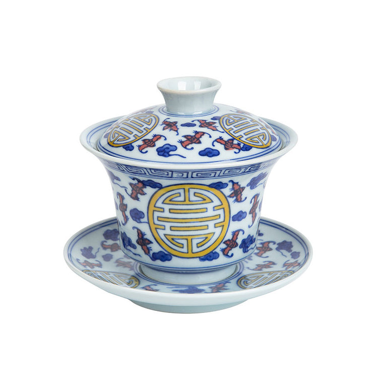 Bats and Clouds Qinghua Gaiwan 150ml -  • Teaware House